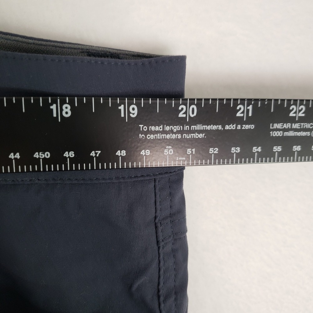 Eddie Bauer Outdoor Pant Mens 38x32 Navy Blue Straight Hiking Travel Lightweight - Picture 8 of 14